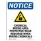 Signmission OSHA Notice, 7" Height, Chemical Mixing Area Sign With Symbol, 7" X 5", Portrait OS-NS-D-57-V-10562 - alternate 1